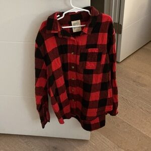 Kids Red and Black Plaid Jacket
